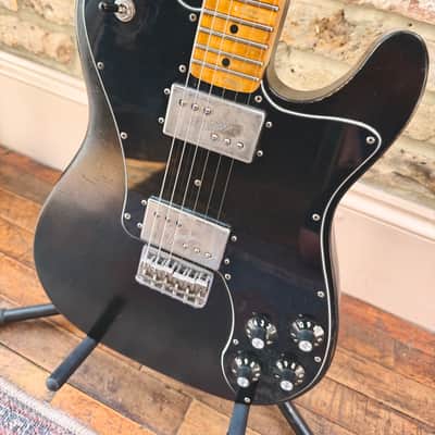 Fender '72 Telecaster Deluxe (Mexico) - Black - Refinished Worn Nitrocellulose Relic image 2