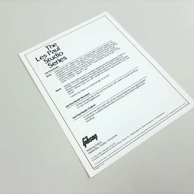 Gibson Les Paul Studio Series Dealer Flyer • 1983–1984 image 2