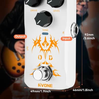 RVONE Overdrive Guitar Pedal, Tube Screamer Guitar Pedal, Guitar Effects Pedal for Electric Guitar, Analog Guitar Effects Pedal, True Bypass image 7