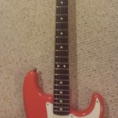 1984 Fender 62 Reissue Stratocaster Fiesta Red image 3