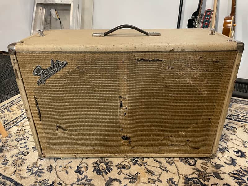 Fender Tremolux blonde 1964 2x10" Guitar Speaker Cabinet 1962 - 1963 - Blonde image 1