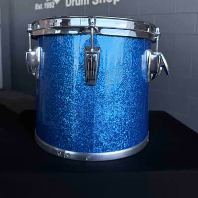 Vintage 1960's Ludwig Classic Maple 9x10 Concert Tom in Blue Sparkle image 3
