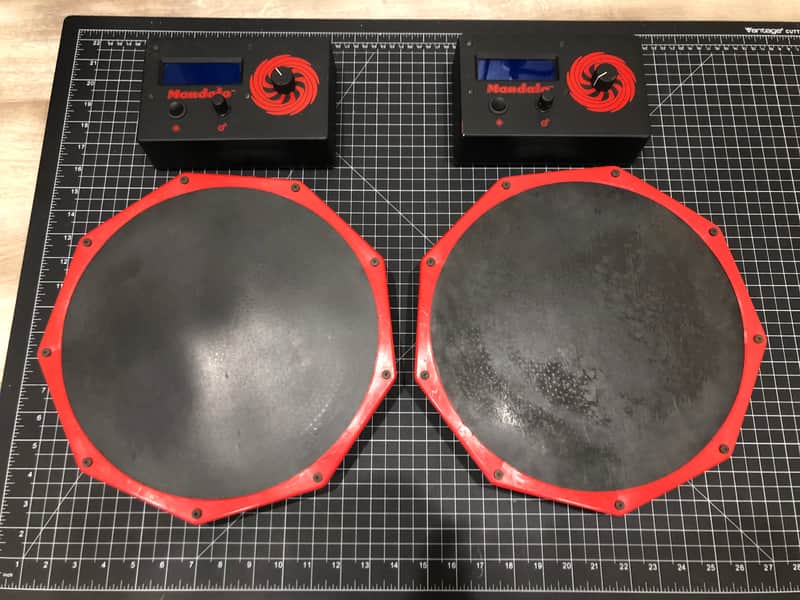 Synesthesia Mandala Drum 1.0 PAIR (Rare! 2006 Red/Black) image 1