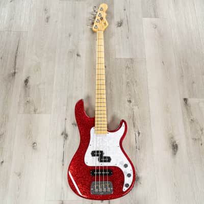 G&L USA SB-2T PJ Bass, Red Metal Flake, Maple Fretboard image 3