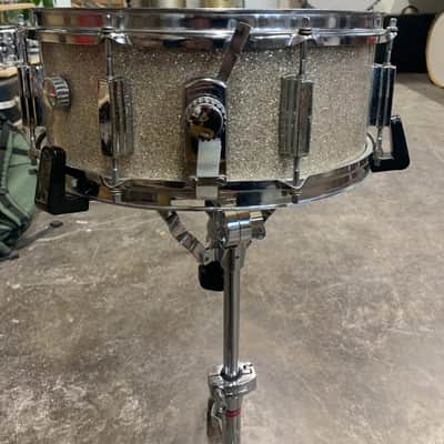 Tempro Vintage MIJ 5" x 14 " Silver Sparkle Snare Drum image 4
