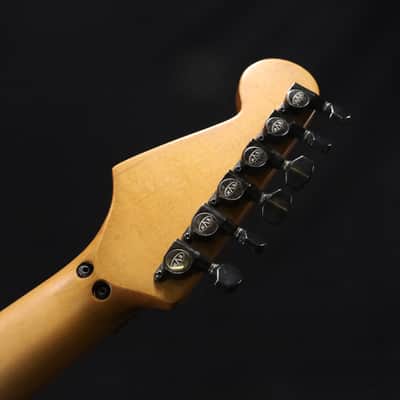 EVH Striped Series Frankenstein Frankie Electric Guitar - Black with Yellow Stripes, Relic 107 image 4
