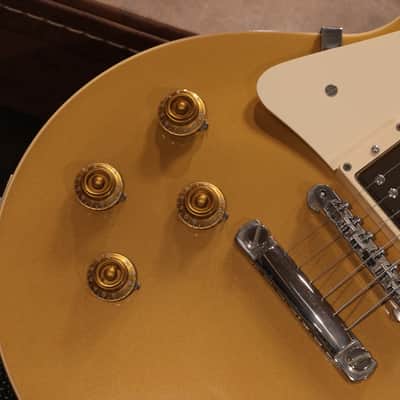 2012 Gibson Les Paul Custom Shop Standard 1957 Reissue Lefty Electric Guitar Gold + COA OHSC image 4