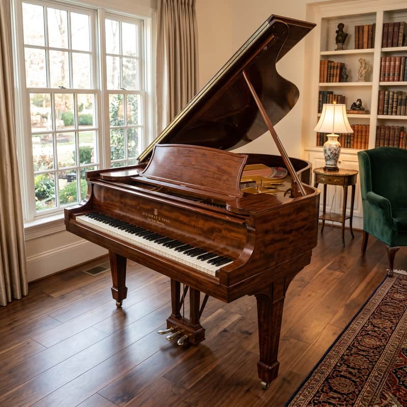 Steinway & Sons Model O Grand Piano – Honduran Mahogany image 1