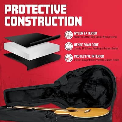 Gator Lightweight Polyfoam Acoustic Bass Guitar Case Gig Bag image 3