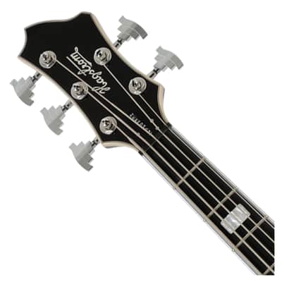 Hagstrom Nekromant 5 Single Cut 5-String Bass Guitar - Black Gloss - Open Box image 4