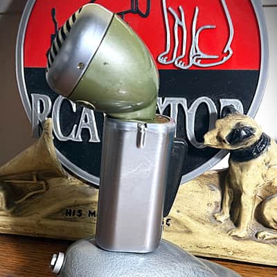 Vintage 1950's Shure CR20SLJ Microphone w/PTT grip & EV S36 stand, works strong image 7