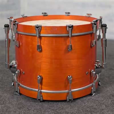 Used Yamaha Birch Custom Absolute 4pc Drum Set Honey Amber - Very Good image 9