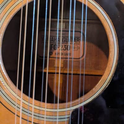 Yamaha FG-230 12-String Nippon Gakki 1968 - 1972 image 2