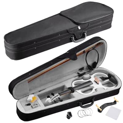 Cxxss 4/4 Violin Electric Violin(right hand)white-US image 2