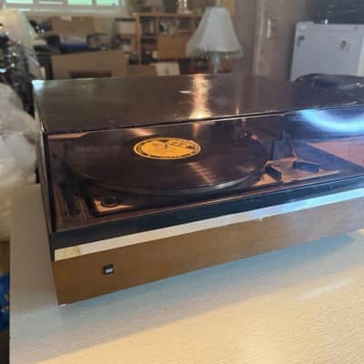Dual 1226 Vintage Turntable, No Cartridge Platter Spins Tone Arm Moves Cracked image 3