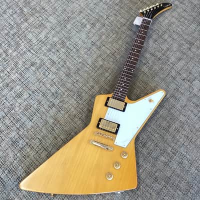 Epiphone '58 Korina Explorer 2023 - Preset in Aged Natural (White Pickguard) image 2