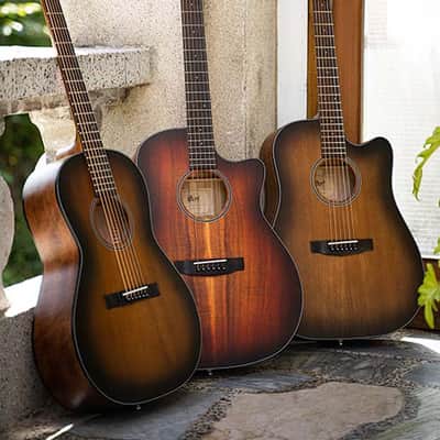 Cort Core DC Dreadnought Acoustic-Electric, Mahogany Open Pore Black Burst w/Case image 10
