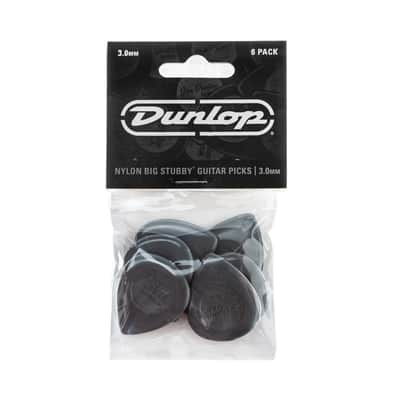 Dunlop 445P3.0 Big Stubby® Nylon Pick 3.0MM Six (6) Picks image 1