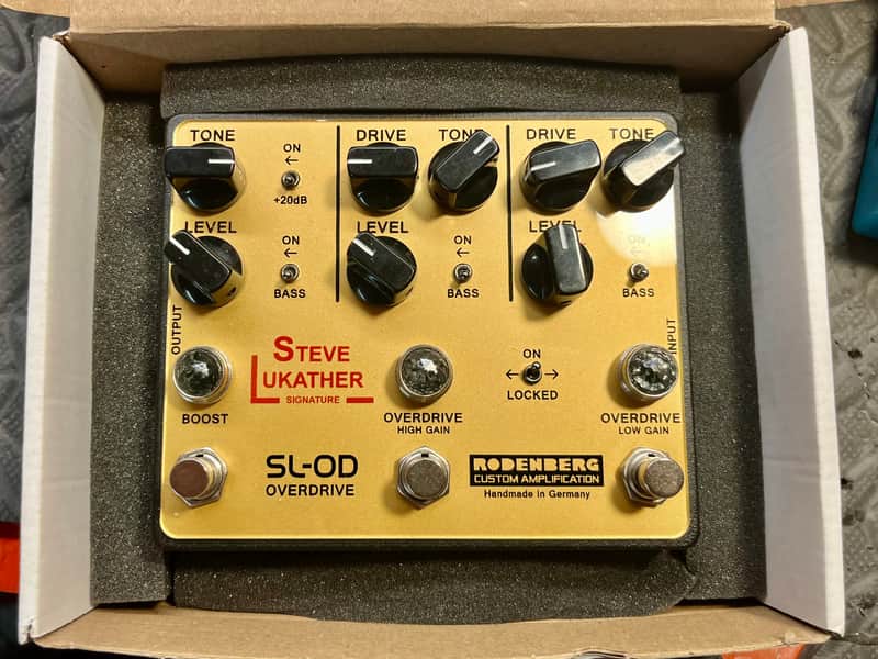 Rodenberg SL-OD Steve Lukather Signature Overdrive 2020 - Present - Gold / Black image 1