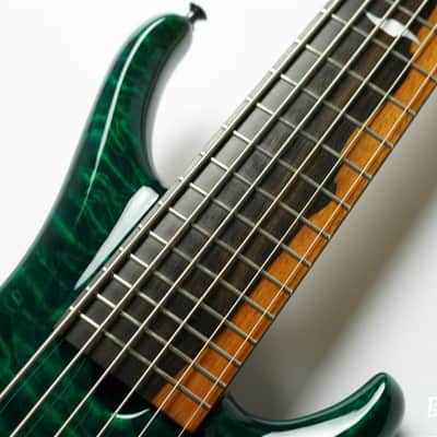ROSCOE LG3006 Quilt Maple Top / Mahogany Back - Emerald Green image 5