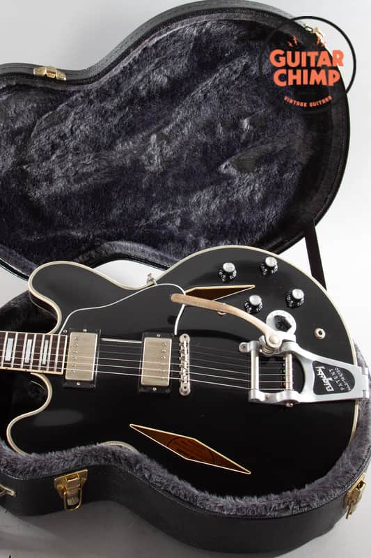 Gibson Memphis Shinichi Ubukata ES-355 with Bigsby 2017 - Vintage Ebony VOS image 1