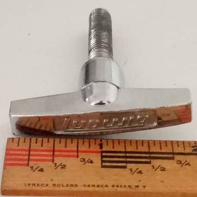 Ludwig 1.5"x5/16"-20 Wing-Screw Chrome T-Handle Cymbal/Tom Stand Part Vintage70s image 1