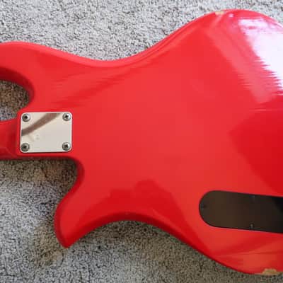 Vintage 1980s BC Rich Eagle Bass NJ Series Red Clean Solid Sound Of Thunder image 8