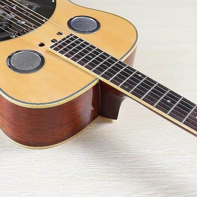 Electric Acoustic Resonator Guitar, Laminated Spruce Top Body, Mahogany Neck image 4