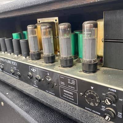 Laney AOR Pro Tube Lead 100 Series Head with Sonic 4x12 cab loaded with Celestion g12k-85 1980's Half Stack image 14