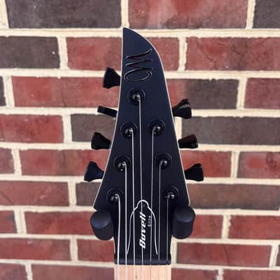 Mayones Duvell Elite 7, Black Feather Gloss, 4A Flame Maple Top, Mahogany Body, Maple Fretboard image 5