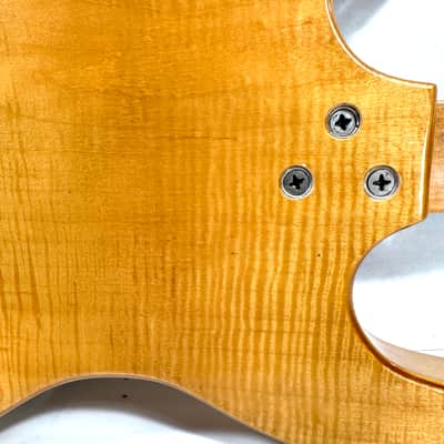 Kay electric guitar with gold hardware and flame maple body K300 K-300 speed bump 1955 - Tiger maple image 9