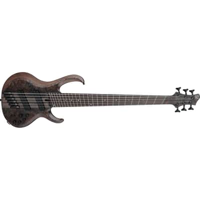 Ibanez BTB806MS 6-string Bass w/ Hardshell Case - Transparent Gray Flat image 2