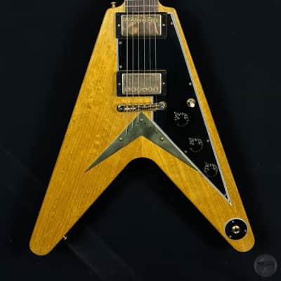 Gibson Korina '58 Flying V from 2022 in Natural with original case image 3
