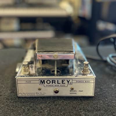 Vintage Morley PFW Power Fuzz Wah Pedal for Electric Guitar & Bass Silver w Power imagen 11