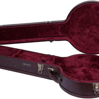 Crossrock  5 String Resonator Banjo Fit Snuggly in Deluxe Wood Hard Case  Brown  CRW620BJBR image 4