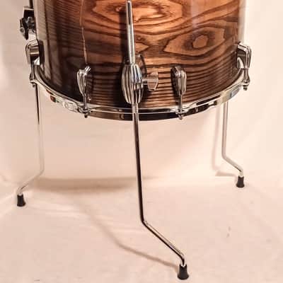 ASH 15" SLINGERLAND FLOOR TOM WITH RERINGS - CINNAMON BURST -BUYER SHIPS image 2