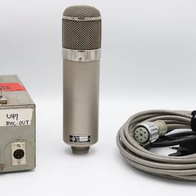 Neumann U47 Long Body #2927 - K47 capsule, VF14M tube, BV08 Transformer, original PSU and Cable 1950s - Chrome Top / Grey Painted Body image 3