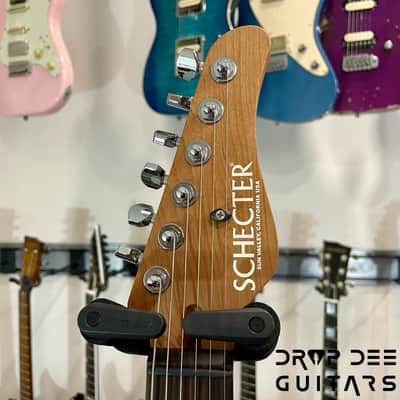 Schecter USA Custom Shop Sunset Custom-II HSS Electric Guitar w/ Case-Tiger Eye Satin image 11