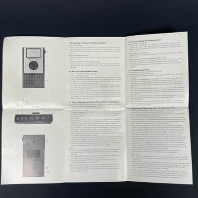 Vintage Korg WT-10A Chromatic Tuning Standard Analog Tuner w/ Power Supply & Manual – Made in Japan image 9