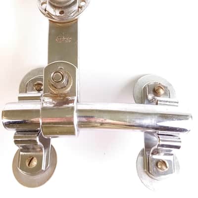 Ludwig Bass Drum Rail Mount Vintage 60s 4hole Tom L-Arm Super Classic Chrome USA image 2