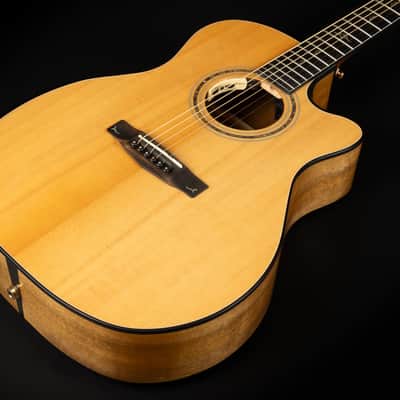 2022 Cort Gold Edge - Natural | All Solid Grand Auditorium Acoustic Guitar Torrefied Sitka Spruce Top Myrtlewood L.R. Baggs Anthem Pickup | OHSC image 5