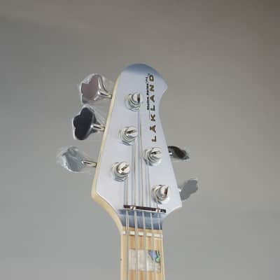 Lakland 55-02 Deluxe Bass Guitar - Ice Blue Metallic with Maple Fingerboard image 3