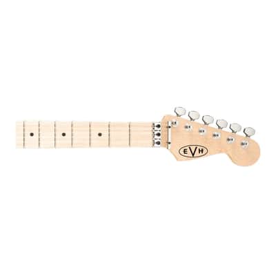 EVH Striped Series Stratocaster Electric Guitar - White with Black Stripes image 3