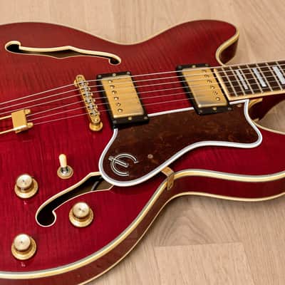 1993 Epiphone Sheraton Vintage Guitar Cherry, 100% Original w/ Case, Japan Terada image 7