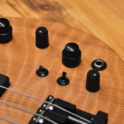 Fodera Monarch Std Special Doctorbass Edition Bird's eye Maple 5 string 19mm spacing - Figured Redwood top image 8