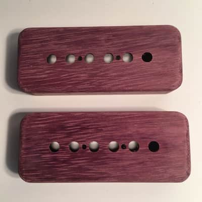 Guilford Purpleheart P-90 Pickup Covers - 2 cover - Fits Seymour Duncan/ PRS  Natural Wood image 3