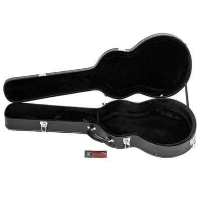 Glarry High-End Fine-Grain PU Leather Hard Case for 335 Style Semi-Hollow & Hollowbody Electric Guitar 2020s - Black image 12