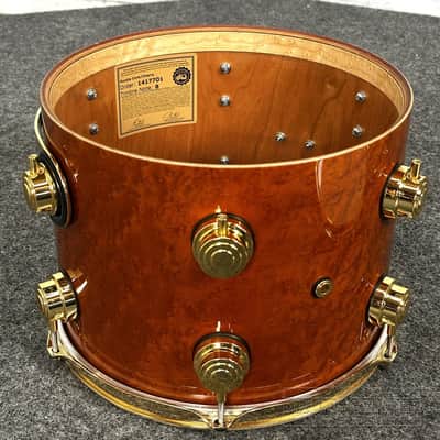 DW Collectors PurpleCore Cherry 6pc Drum Set Brown Birdseye Maple w/Gold Hw image 9