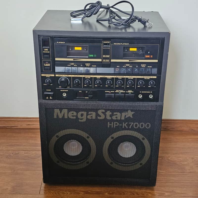 MegaStar HP K7000 Karaoke System Dual Cassette Player Recorder image 1