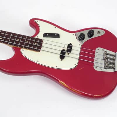 1966 Fender Mustang Bass - Dakota Red - Early First Run First Year Example! image 2